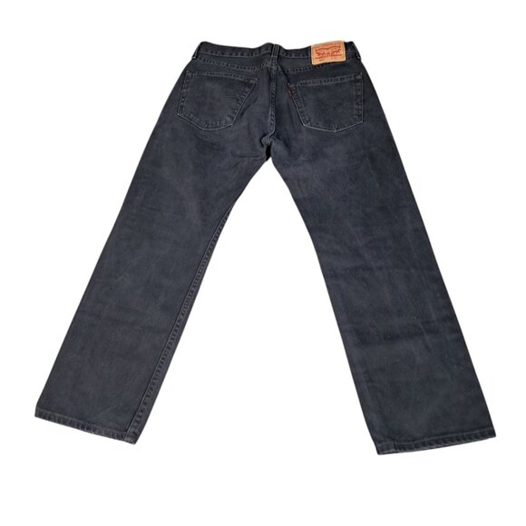 Levi's Black 505 Jeans Straight Leg Mens Size 32X29 - Picture 2 of 8